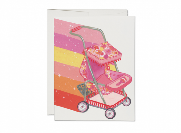 Magical Stroller Baby Greeting Card from Red Cap Cards