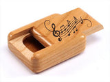 Music Notes 2” Flat Narrow Secret Box by Heartwood Creations