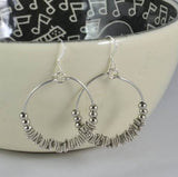 Staccato Hoop Earrings - Silver by High Strung Studio