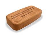Abraham Lincoln Future Quote 4” Medium Wide Secret Box by Heartwood Creations