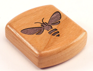 Bee Icon 2” Flat Wide Secret Box by Heartwood Creations