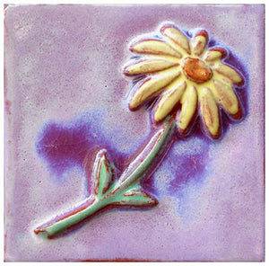 Small Daisy Tile by Parran Collery