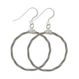 Song Circle Hoop Earrings - Silver by High Strung Studio
