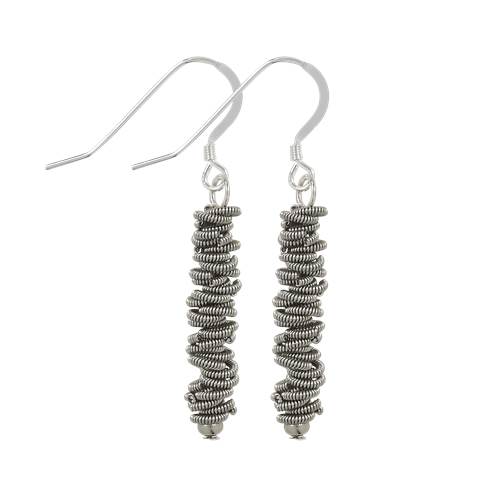 Staccato Dangle Earrings - Silver by High Strung Studio
