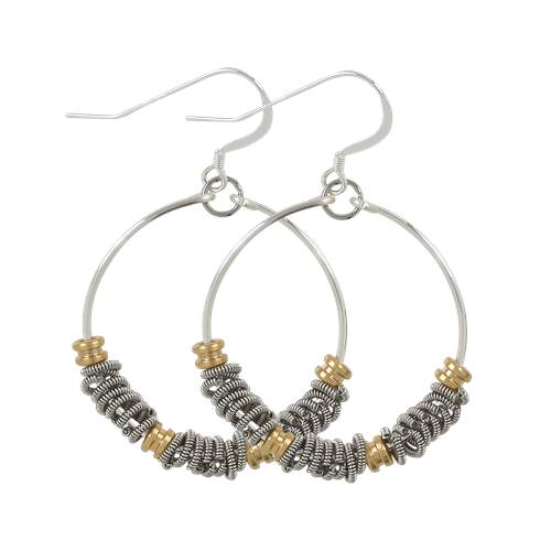 Staccato Hoop Earrings with Ball Ends by High Strung Studio