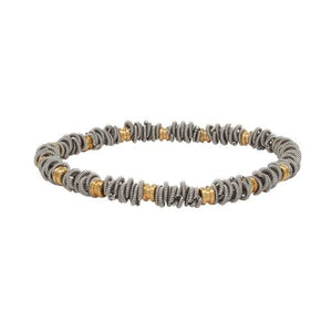 Staccato Stretch Bracelet - Two-tone by High Strung Studio