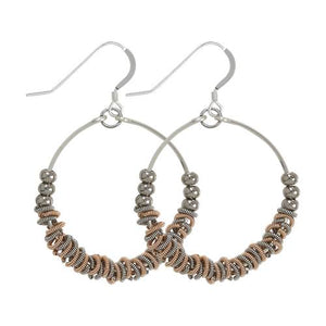 Staccato Hoop Earrings - Two-tone by High Strung Studio