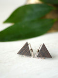 Small Wood Triangle Stud Earrings by Brianna Kenyon