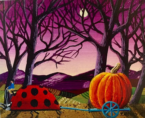Pumpkin Express Reproduction by Tom Kelly