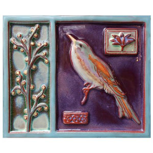 Bird of Fancy Twig Tile by Parran Collery