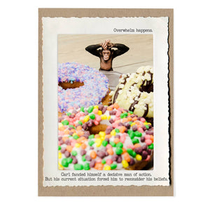 Chimp Donuts Greeting Card by Jamie Redmond