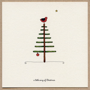 A Little Song of Christmas Greeting Card by Beth Mueller
