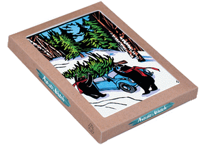 Black Bears 12 Holiday Card Boxed Set by Artists to Watch