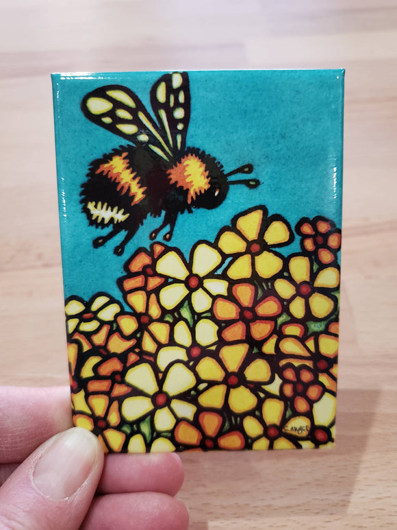 Bumble Bee Magnet by Sarah Angst