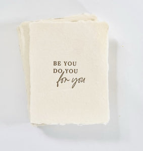 Be You Encouragement Greeting Card by Paper Baristas