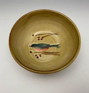 Bluebird Bowl by Bluegill Pottery