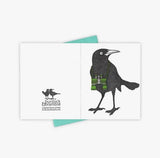 Birdwatching Grackle Card by Burdock & Bramble
