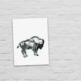 Bison Animus Print by Cat Rocketship