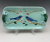 Bluebird Tray by Bluegill Pottery
