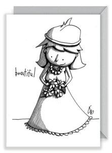 Beautiful Bride Greeting Card by Keith Huie