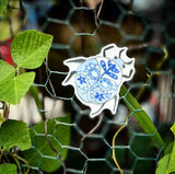 Delft Blue Bug Sticker by Amy Rice