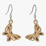 Twig Butterfly Lasercut Wood Earrings by Woodcutts