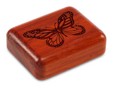Butterfly 2” Flat Narrow Secret Box by Heartwood Creations