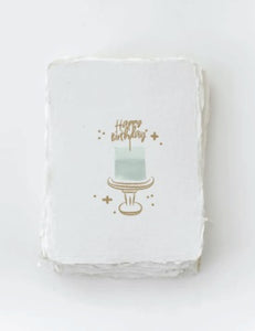 Happy Birthday Cake Topper Greeting Card by Paper Baristas