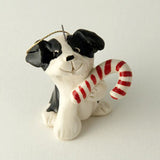 Candy Dog Ceramic "Little Guy" Ornament by Cindy Pacileo