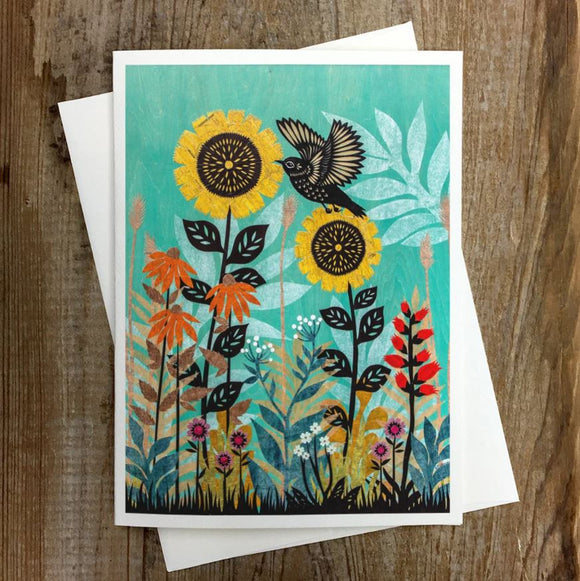Garden Song Greeting Card by Angie Pickman