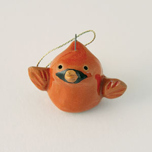 Cardinal Ceramic "Little Guy" Ornament by Cindy Pacileo