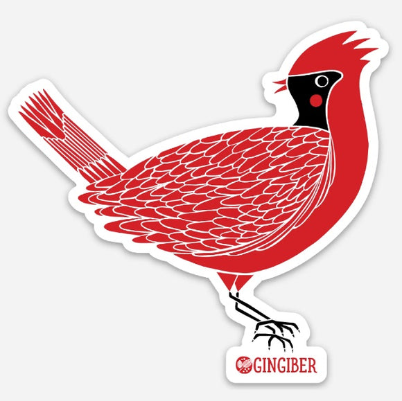 Cardinal Sticker by Gingiber