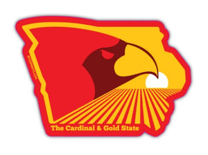 The Cardinal and Gold State Sticker by Bozz Prints