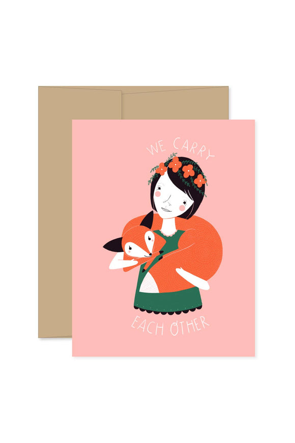 Carry Each Other Greeting Card by Gingiber