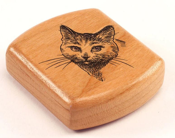 House Cat 2” Flat Wide Secret Box by Heartwood Creations