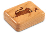 Cat and Bird 2” Flat Narrow Secret Box by Heartwood Creations