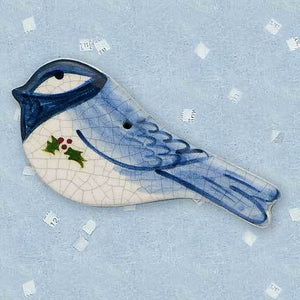 Chickadee Ceramic Ornament by Mary DeCaprio