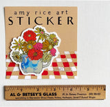 Chicken Vase Sticker by Amy Rice