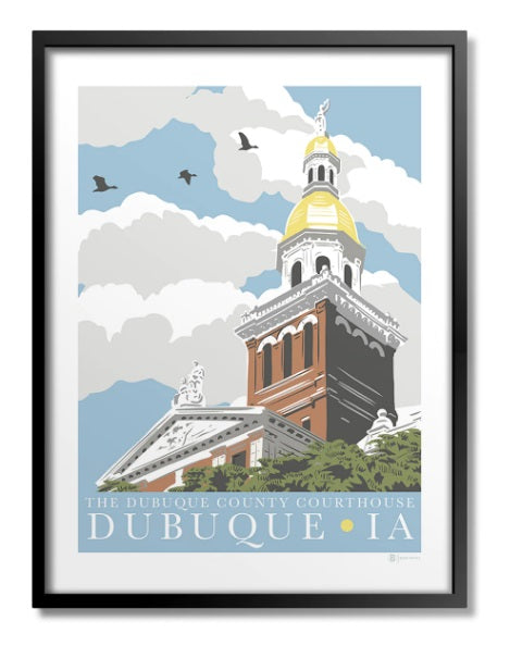 Dubuque Courthouse Print by Bozz Prints
