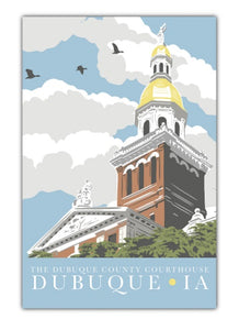 Dubuque Courthouse Postcard by Bozz Prints