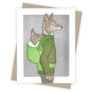 Naptime Coyote Card by Burdock & Bramble