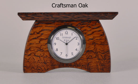 Mini Mantel Clock Style #13 - Oak/Craftsman Oak by Schlabaugh & Sons