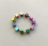 Aluminum Cube Bracelet by Trecy Bleich