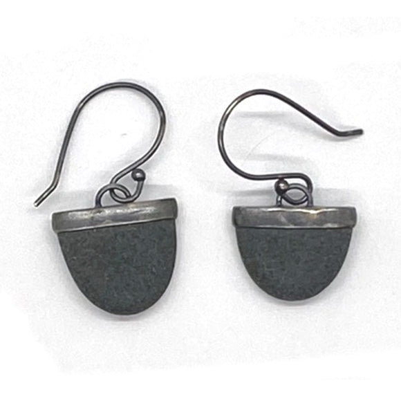 Cut Rock Earrings by Jennifer Nunnelee