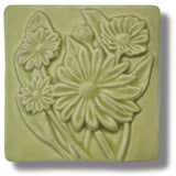 Daisies 4" x 4" Tile by Whistling Frog
