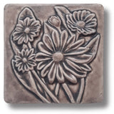 Daisies 4" x 4" Tile by Whistling Frog