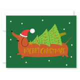Christmas Dog With Tree Greeting Card from Great Arrow Cards