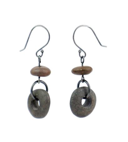 Double Rock Earrings by Jennifer Nunnelee