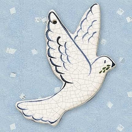 Peace Dove Ceramic Ornament by Mary DeCaprio