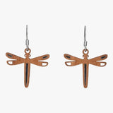 Twig Dragonfly Lasercut Wood Earrings by Woodcutts